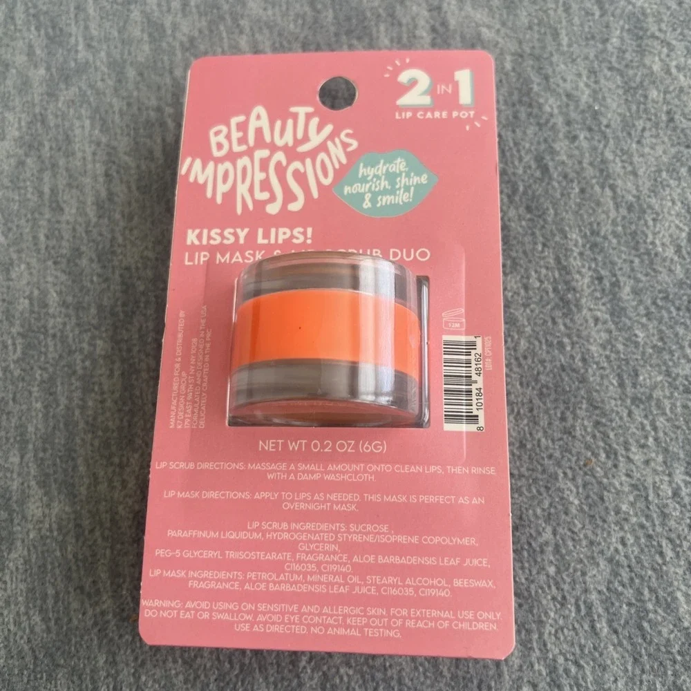 Beauty Impressions Kissy Lips Mask & Scrub Duo Viral TikTok Hydrating Aloe New
